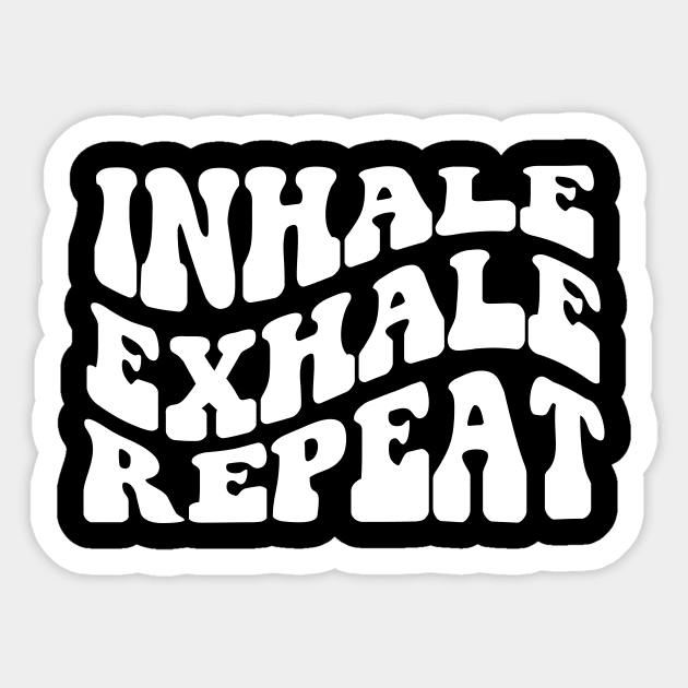 Inhale Exhale Repeat Sticker by LemonBox